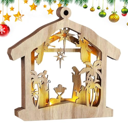 Genérico Belén para Interior | Estatua de la Sagrada Familia para la Decoración del Hogar | De Belén para Navidad,para Repisa Chimenea Dormitorio Escritorio Mesa Estante