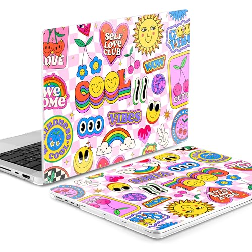 Image of MEEgoodo Case for M5 MacBook Pro 16 inch Case 2026 2024 2023 2021 with M5 M4 M3 M2 M1 Pro /Max Chip, Fit Model A3429 /A3428 /A3403 /A3186 /A2991 /A2780 /A2485, Pattern Stickers