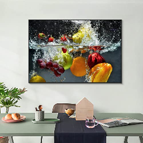 Fruits et légumes frais affiche murale peinture toile 50x70cm
