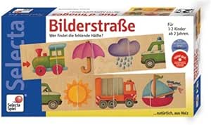Selecta 3518 - Bilderstraße, Legespiel aus Holz für Kleinkinder