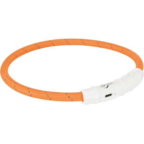 Trixie Flashing Light Ring USB XS - S (35 cm/Diameter 7 mm), Orange