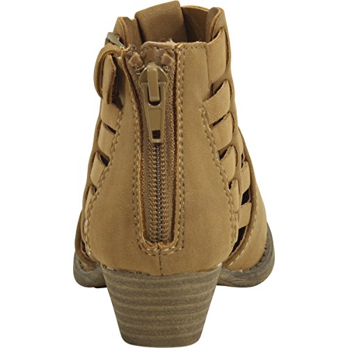 MIA Kids Little Girl's Cathie Taupe Cutout Ankle Boots Shoes Sz:3