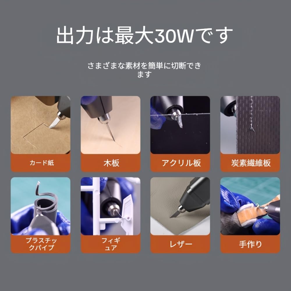 プラスチック、樹脂、カーボンファイバー、振動電動工具用のポータブルハンドヘルド超音波カッター、 レザー3DプリントプラスチックDIY