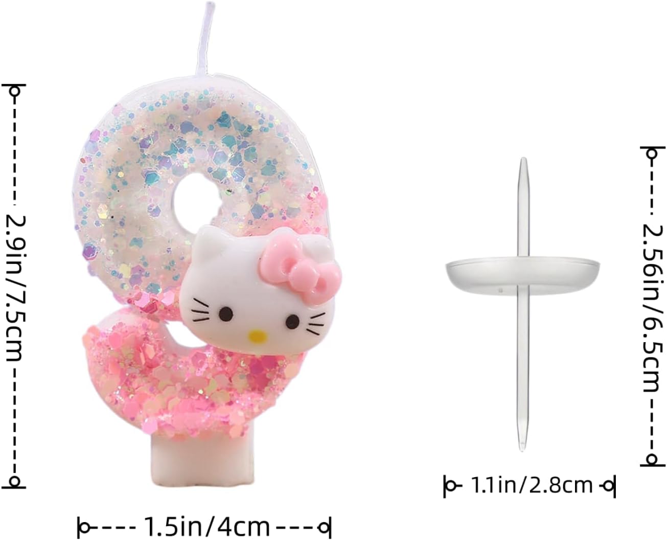 Anime Birthday Number 9 Candles, Cute Birthday Cake Decorations, Perfect for Party Supplies image 2