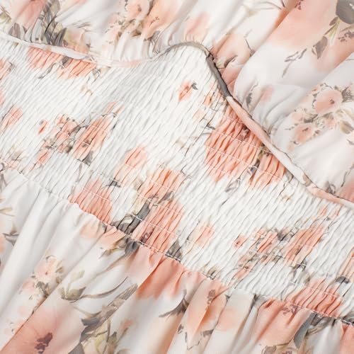 Image of GRACE KARIN 2026 Women's Summer Floral Wedding Guest Dress,Beach Flowy A Line Maxi Off Shoulder Bridesmaid Dresses