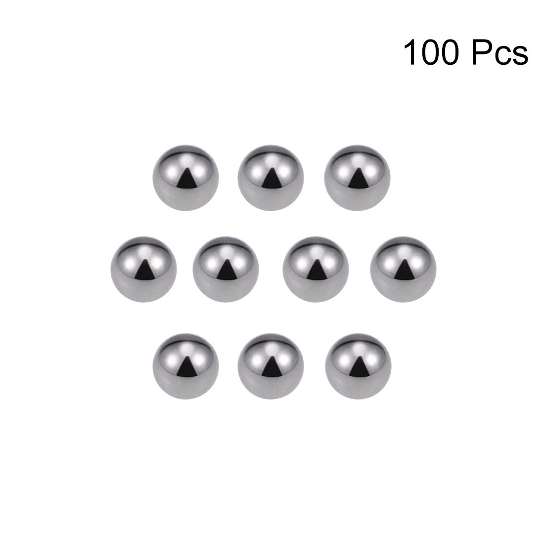 sourcing map 11mm Billes Acier Carbone pour Roue Vélo Moyeu VTT Roulement à Billes Précision Billes 100Pcs