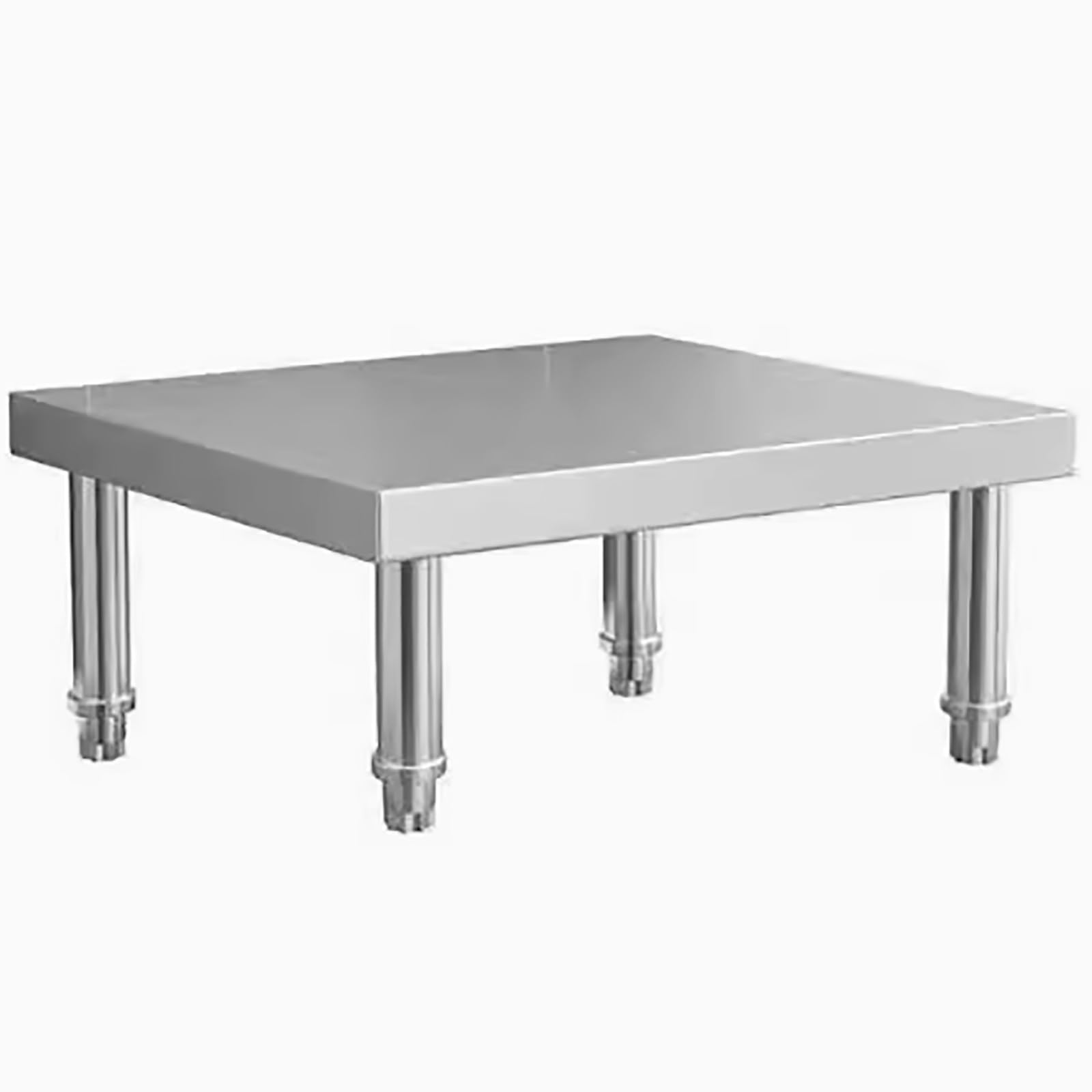 Scaffale commerciale a un livello alto, 20 cm, in acciaio inox, resistente, per prodotti alimentari, 39.4x23.6 in / 100 x 60 cm, ideale per ristoranti e cucine