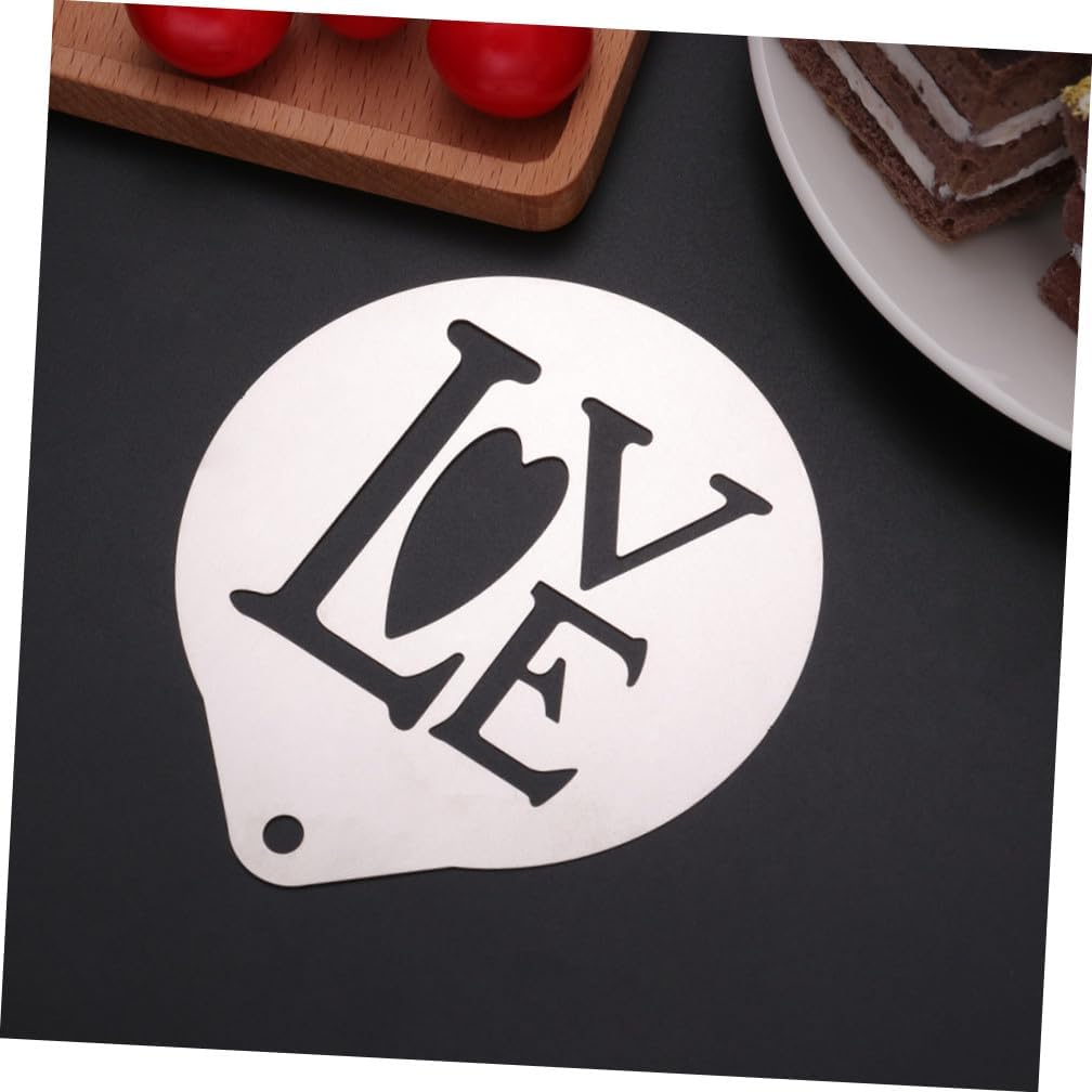 Stainless Steel Coffee Decorating Stencil for Cappuccino Baking