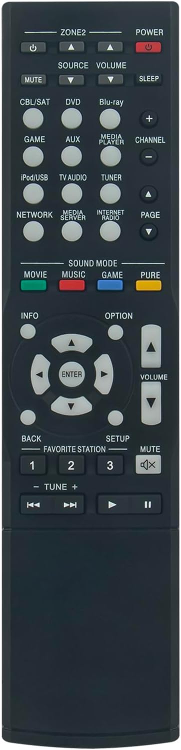 RC-1182 RC1182 Replacement Remote fit for Denon AV Receiver AVR-X1000 AVR-X1000CI AVRX1000 AVRX1000CI