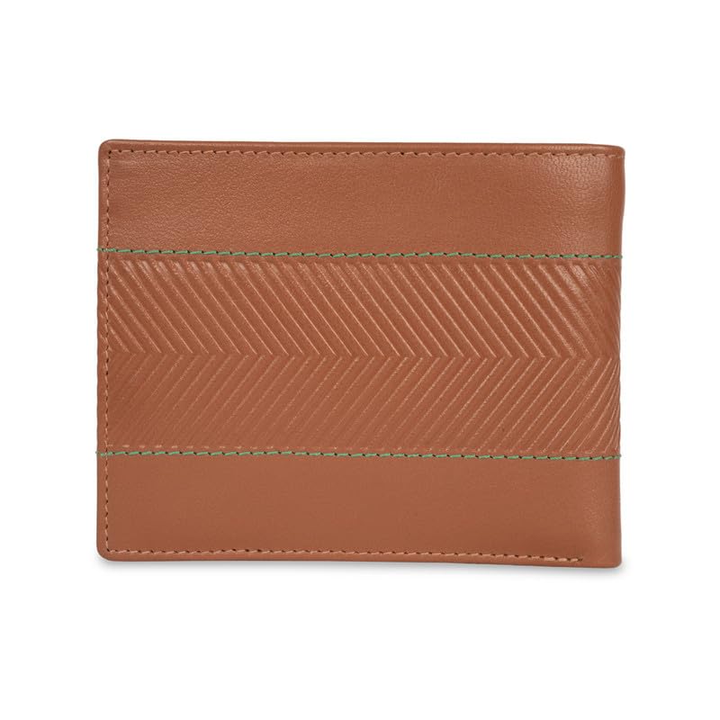 Image of UNITED COLORS OF BENETTON Men RFID Protected Locarno Global Coin Wallet - Tan, No. of Card Slot: 4 | Embossed Global Coin Wallet with Side Closure | Leather