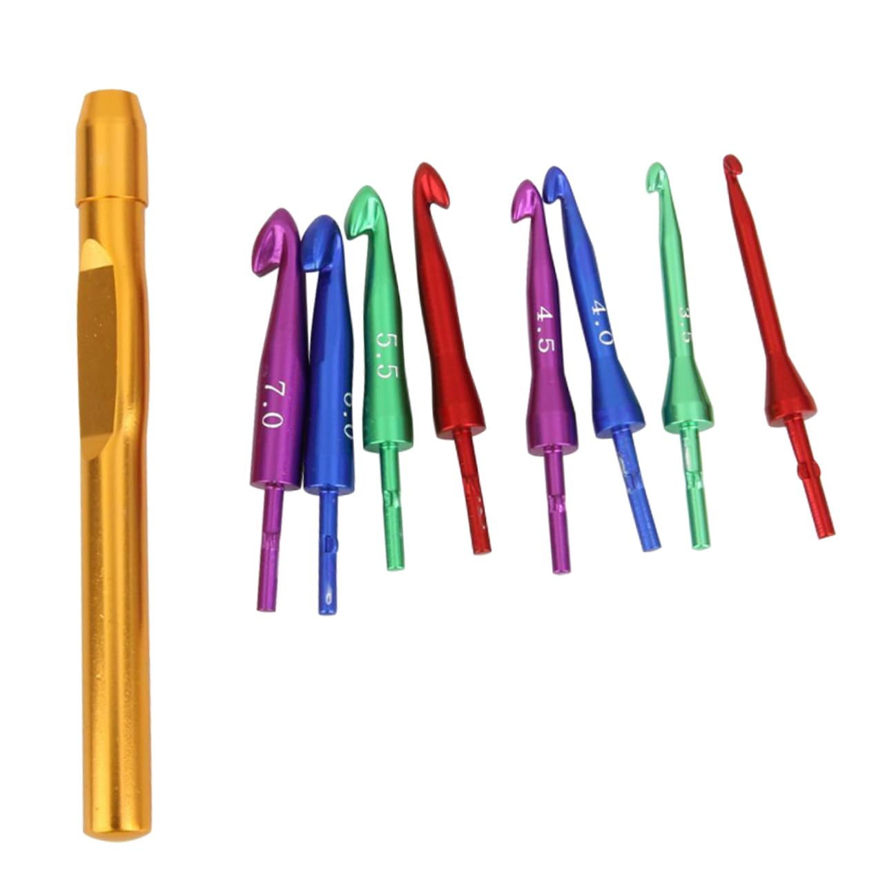 3 Piezas ganchos de crochet de aluminio agujas de tejer circulares knitting needles agujas tejer Set de ganchillo y agujas de tejer agujas ganchillo caja de kit de
