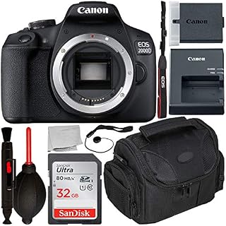 Canon EOS 2000D DSLR Camera (Body Only) with Starter Accessory Bundle – Includes: