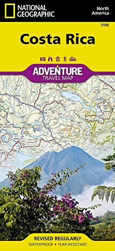 National Geographic Adventure Map Costa Rica Cover