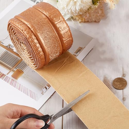 Image of GORGECRAFT 90.55x3.11 Inch Peel Stick Foam Molding Trim Self Adhesive Wallpaper Border Flexible Decorative 3D Wall Edging Lines Trim for Home Hotel Mirror Wall Ceiling DIY Decor (Chocolate)