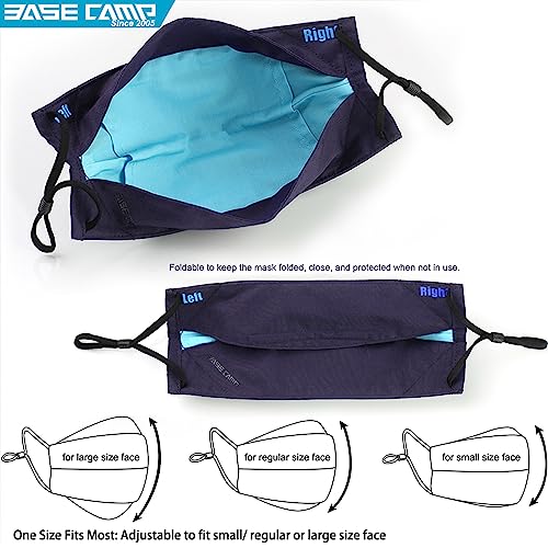 Base Camp Reusable Cloth Dust Face Masks 100% Cotton Washable Adjustable Breathable Fabric Mask With Filter Pocket #TOP3