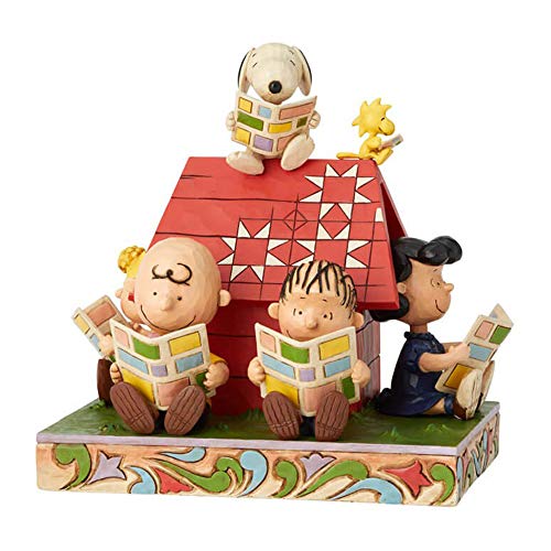 Enesco Jim Shore Peanuts Gang Reading Comics Figurine 6001289
