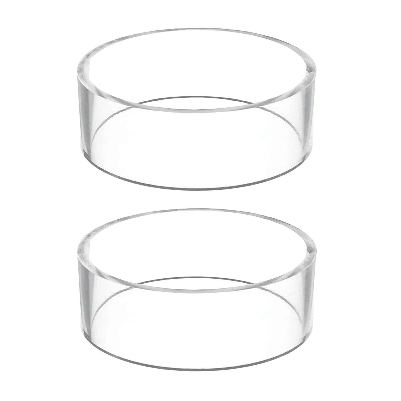 Wwyan 2Pcs Transparent Acrylic Display Stand Clear Holder Plastic Round Display Stands for Golf Ball Baseball Softball Tennis Football Ball Storage Holder Rack Memorabilia Display Storage Cases