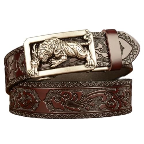 Western Simple Belt Animal Buckle for Husband Boyfriend Wide Belt Animal Buckle Men Western Automatic
