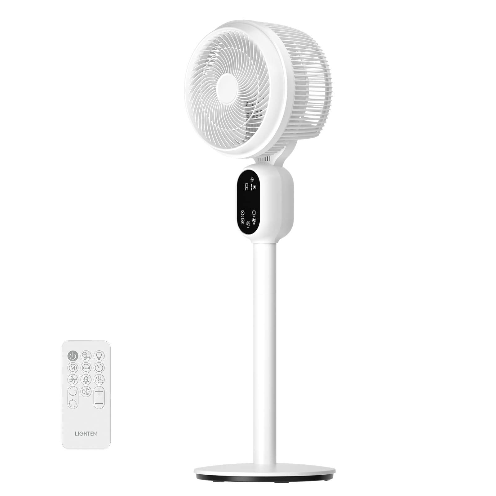扇風機 26段階風量調整 12時間タイマー 首振り360° リモコン　グレー Amazon | TOPZEE 扇風機 卓上/スタンド両用 上下左右首振り 26