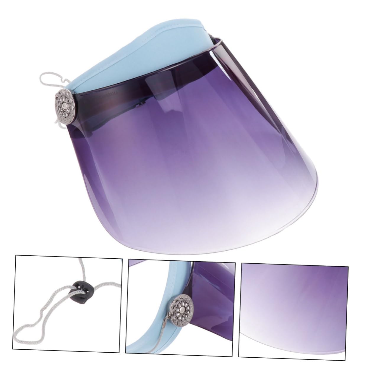 GOOHOCHY Protective Cap with Face Cover Windproof Empty Hat for Outdoor Activities Sun Protection Blue