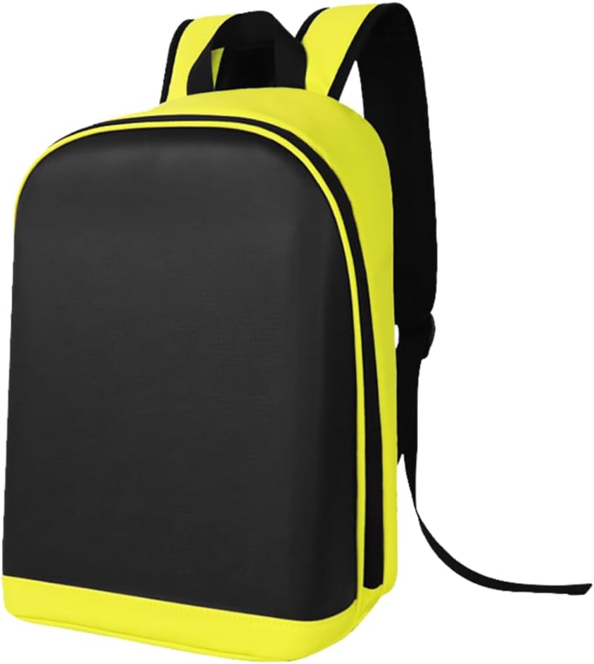 SXMA LED Display Backpack Laptop Smart Locomotive Backpack, Outdoor Motorcycle Cycling Back Pack Luggage Bag for Camp Travel, T2 (yellow)
