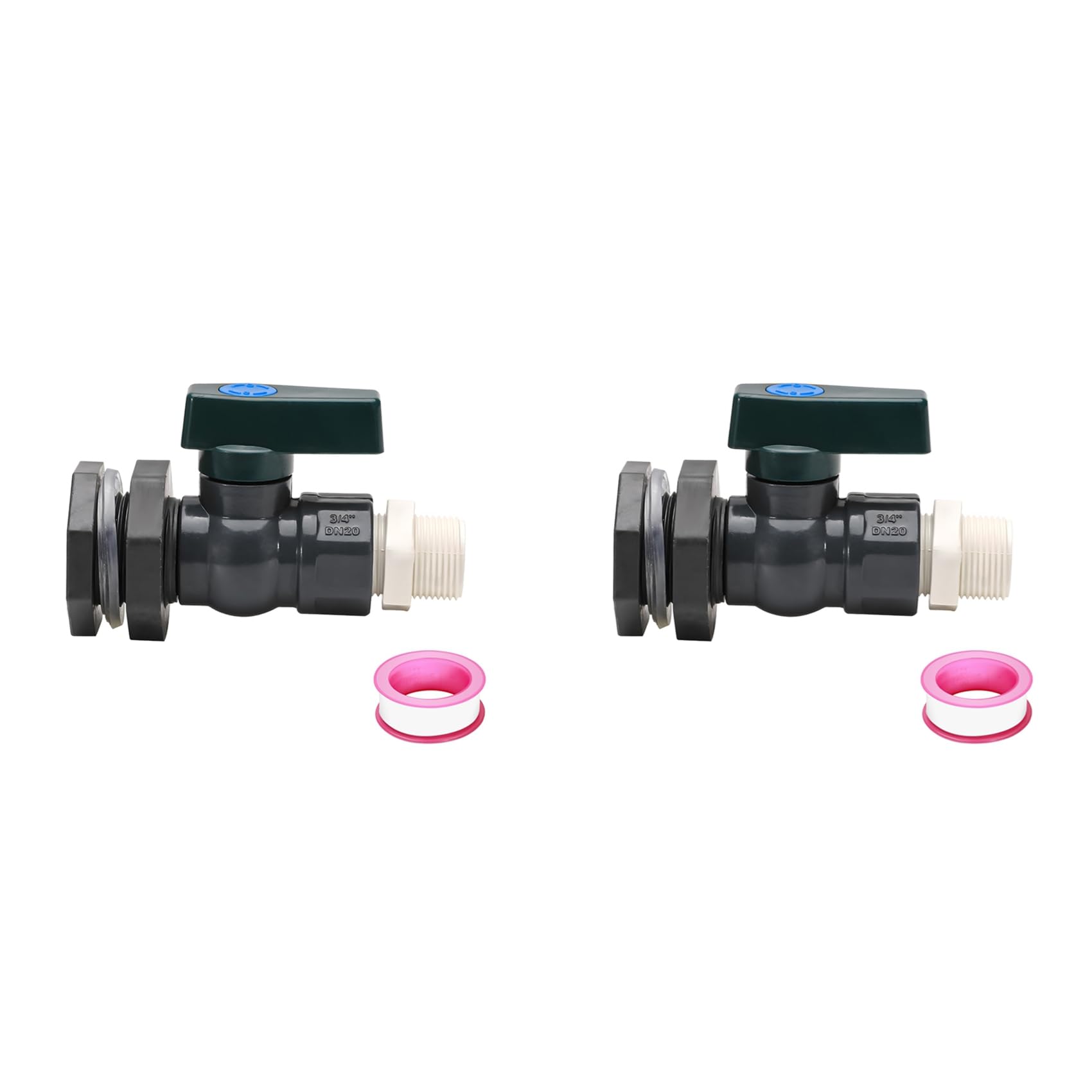 Ctrlzs 2X Pvc Rain Diverter Kit, 3/4 Inch Rain Valve Rain Spigot Kit With Bulkhead Fitting Adapter