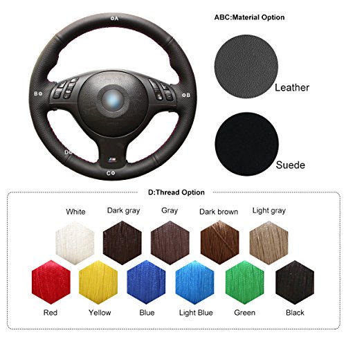 Mewant Steering Wheel Cover For Bmw 3 Series E46 E46/5 / 5 Series E39 / M3 / M5 #TOP4