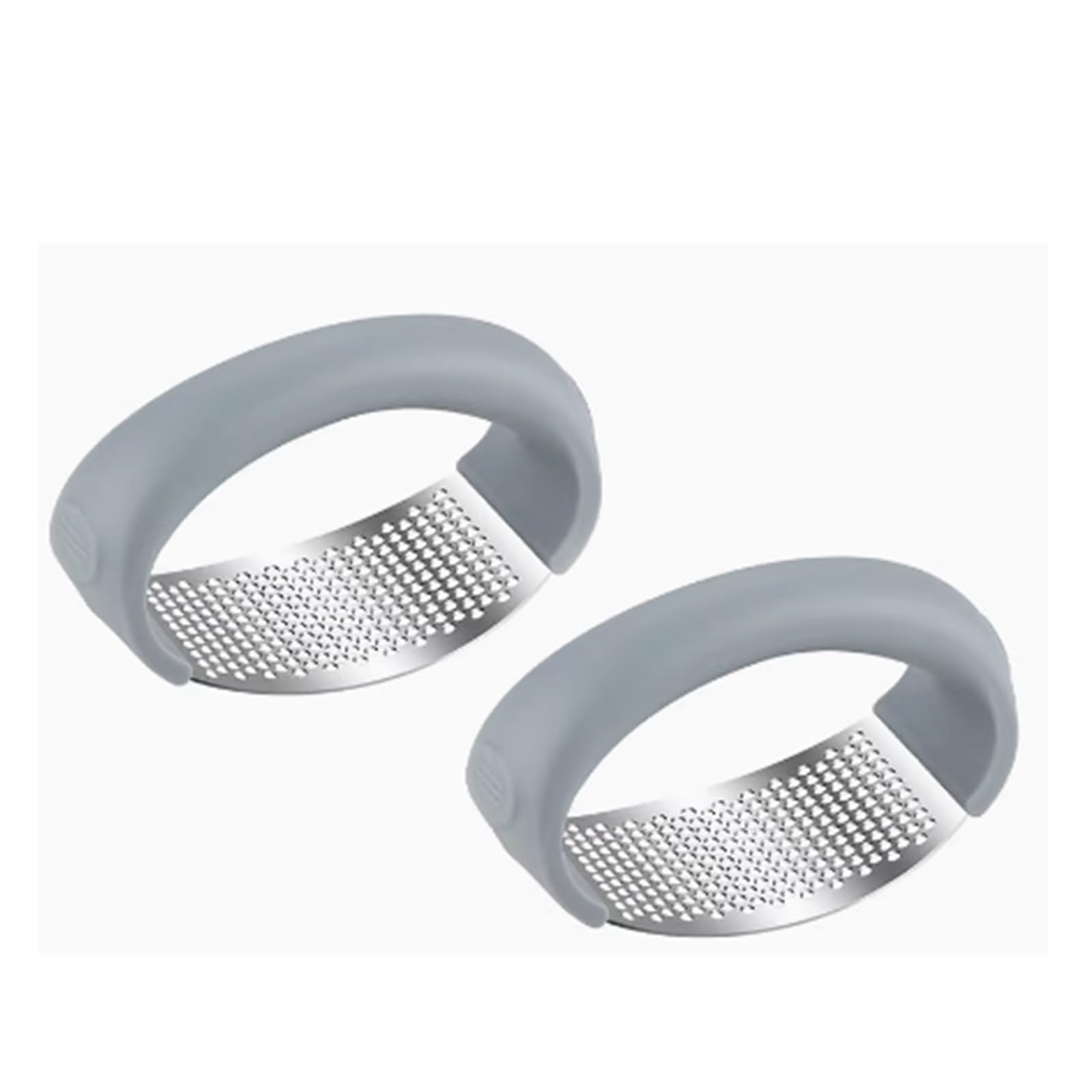 Presse-ail, Broyeur et pilon à gingembre antirouille, facile nettoyer, lavable au lave-vaisselle, 2 pièces(Grey)