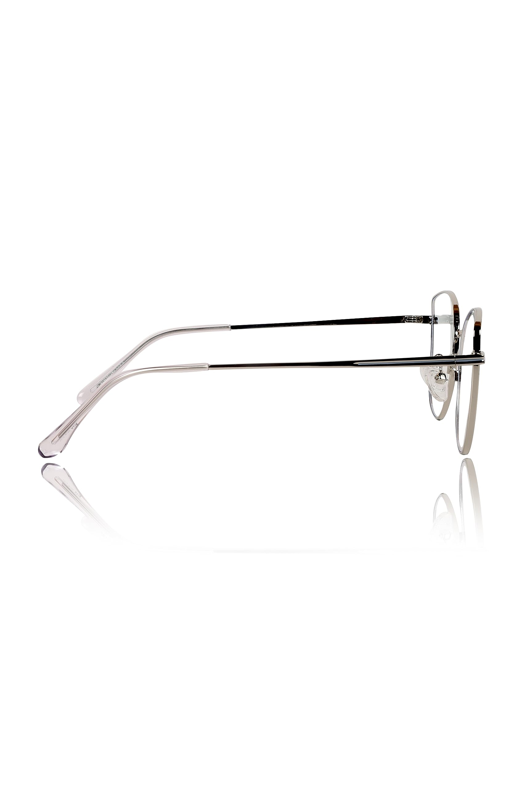 Jodykoes Cat Eye Frames for Women Premium Series Designer Eyeglasses with Blu Cut Anti-Glare Protection | Fashionable Metal Frames for Eyeglasses Woman (Silver) - Image 5 thumbnail