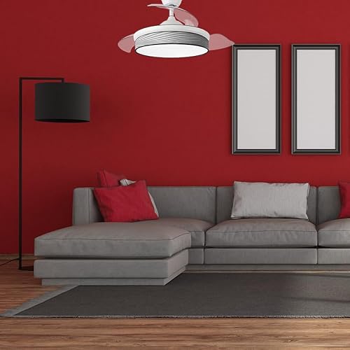 Eden pulse Ventilador DC 72W Blanco/Gris, 91 cm, 3 aspas, 7200 lm, 3000-4000-6000K, control remoto, memoria y temporizador. Ideal para climatización y confort. - imagen 2