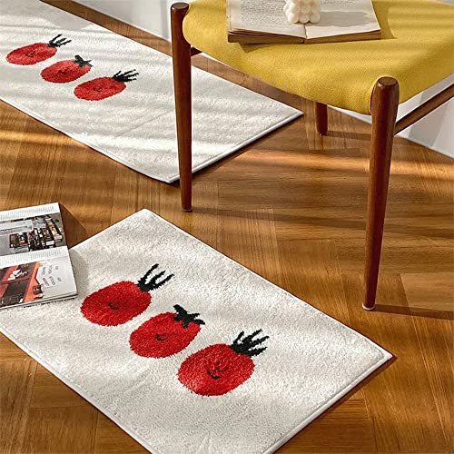 Tapis de bain tomate en microfibre lavable en machine dimensions 40x61 cm - 4