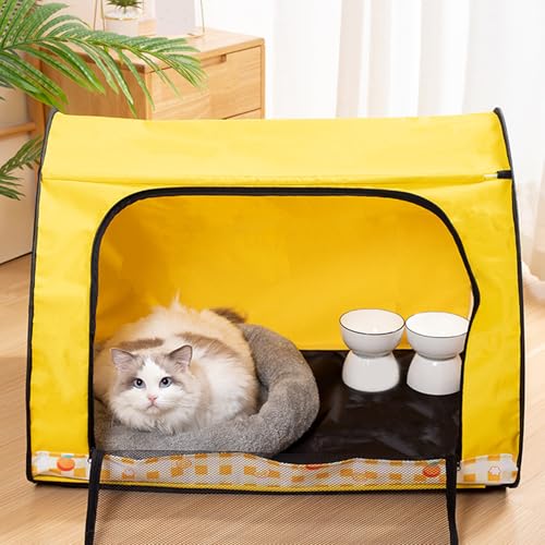 Cercadinho para Gatos, Cercadinho Dobrável à Prova de Fuga, Versátil, Fechado, Com Privacidade, Segu