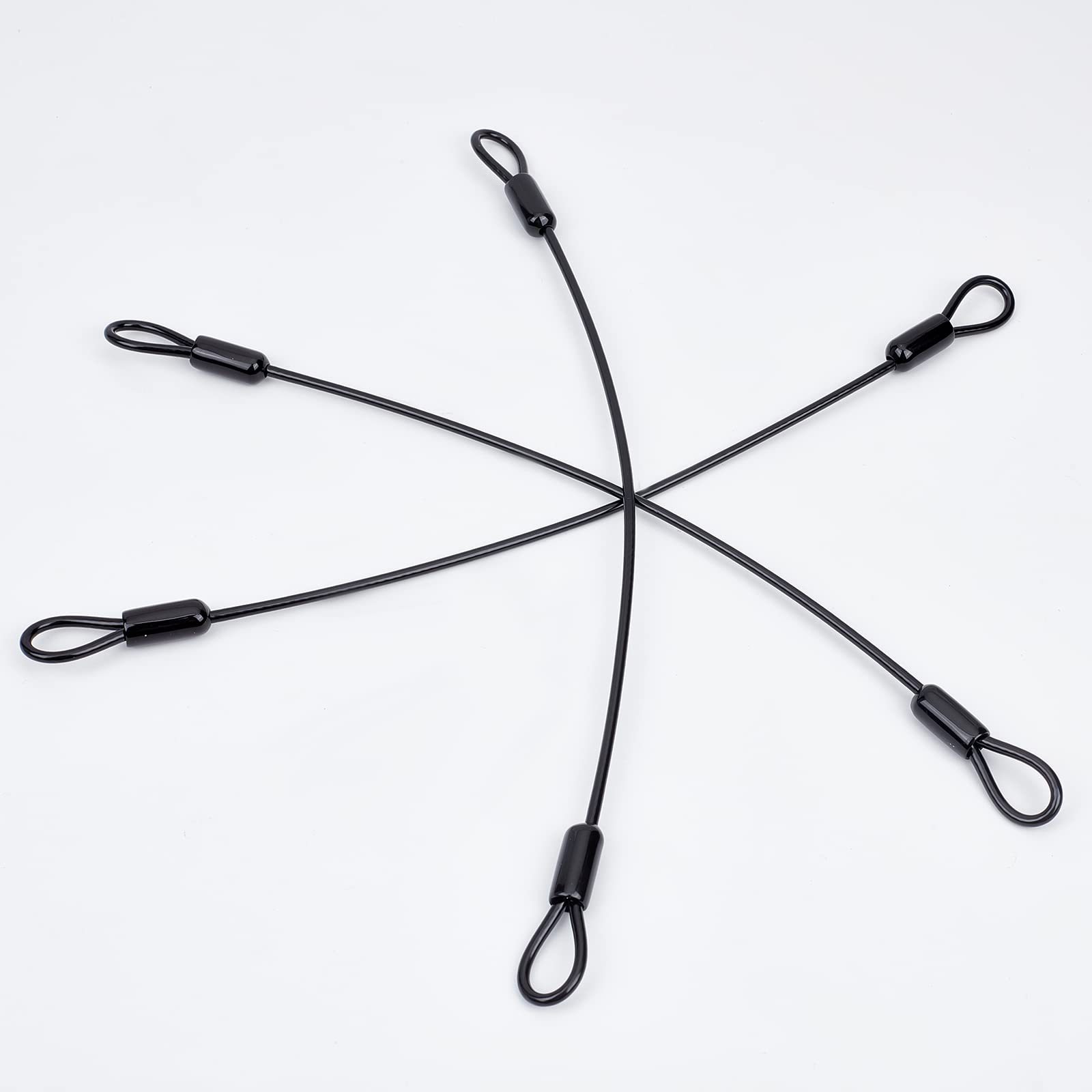 Pack De 6 Câbles En Acier Inoxydable 2mm X 10cm Avec 12 Porte-clés - Marque Uxcell