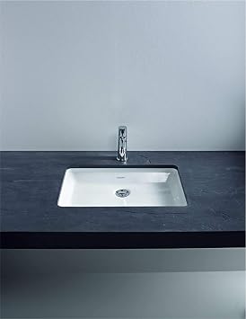 Duravit 0316530017 2nd Floor 20-5/8 Rectangular Ceramic Undermount Bathroom Sink with Overflow