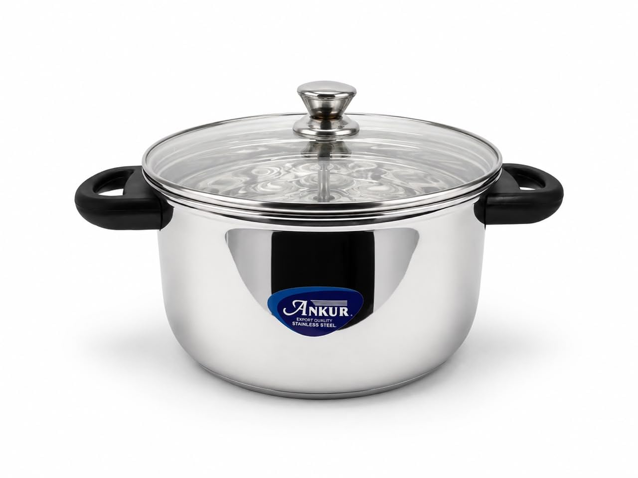 Ankur Gold Stainless Steel Idli Cooker with Glass Lid | 4 Idli Plates (1 Mini Idli Plate + 3 Regular Idli Plates) | Induction Compatible Bottom | Food Grade Stainless Steel Idli Maker | Steamer for Soft Idli (1 Mini + 3 Regular)-image-5