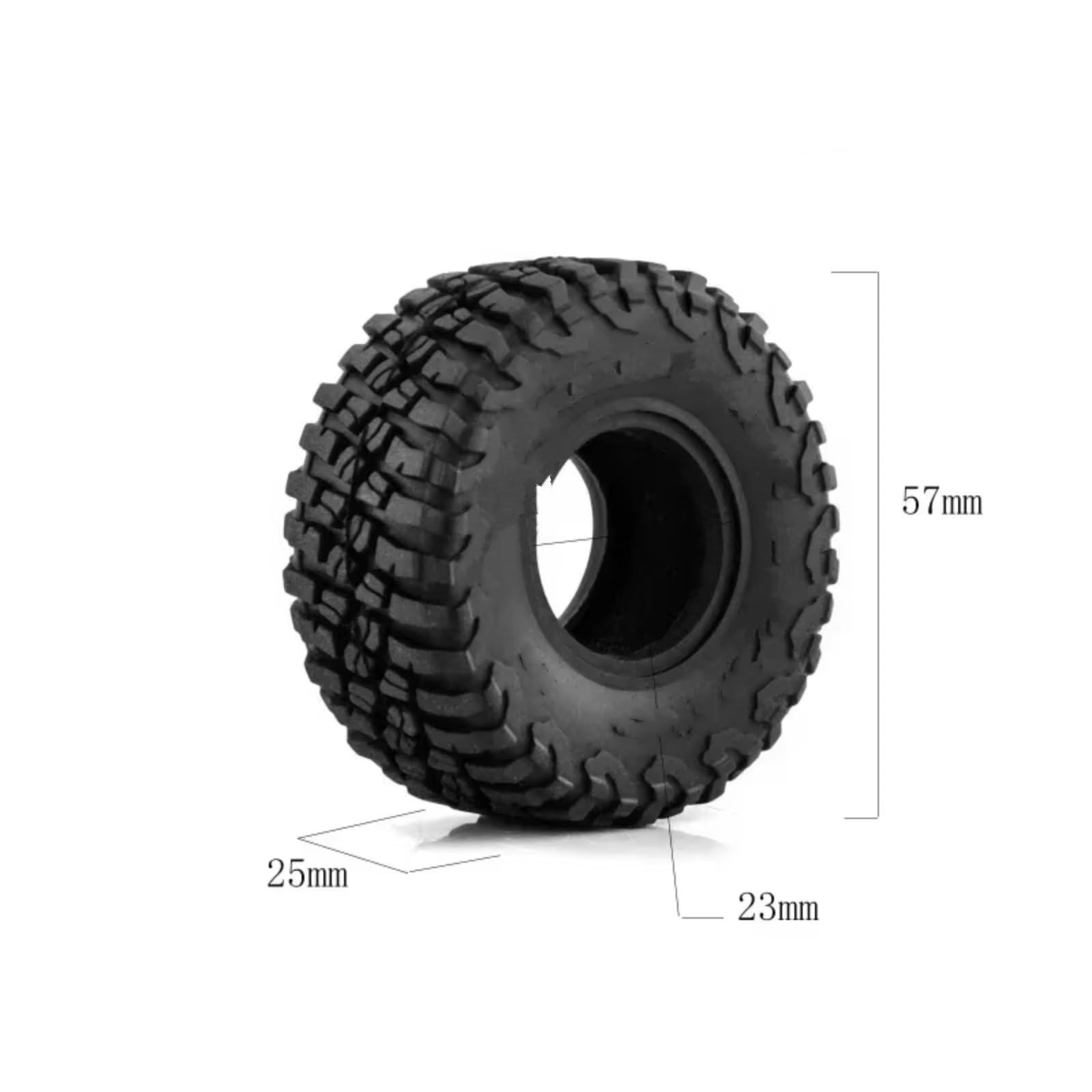 RC Coche NeumáTico Piezas Compatible con: Axial para SCX24 para TRX4M AX24 1/18 1/24 Piezas De Mejora para Coche RC Crawler 4 Ruedas De Goma Blanda De 25 X 57 X 22 Mm