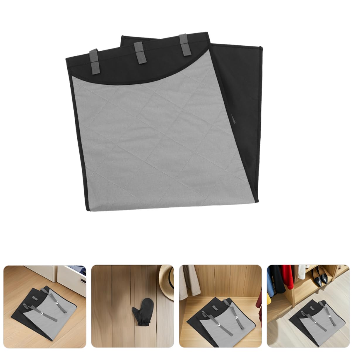 Tragbare Bügelmatte mit Türaufhängung, Faltbar für Zuhause und Reisen | Dampffestes Handschuhset, Glatte Oberfläche, Baumwolle Polyester Oxford, für Kleine Räume