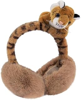 Cute Animal Earmuffs Kids Winter Warm Tiger Muffs Outdoor Sports Thermal Earmuffs Ear Covers Headband for Boys Girls