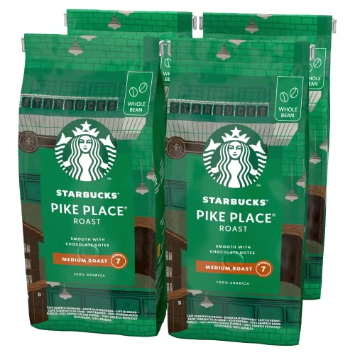 STARBUCKS Pike Place Roast Café De Grano Entero De Tostado Medio, 450g (Paquete de 4)