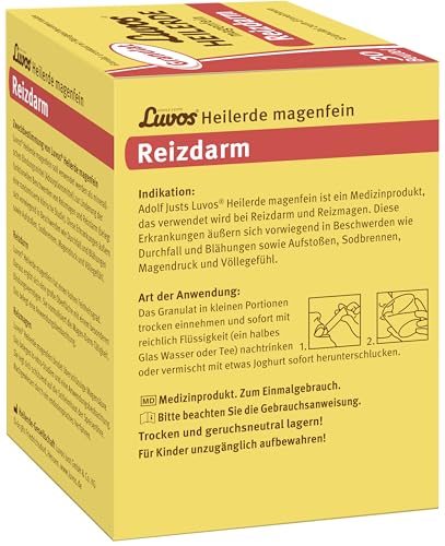 Luvos Heilerde magenfein Granulat - Naturheilmittel gegen Reizdarm & Reizmagen - Bei Symptomen wie Durchfall, Blähungen, Aufstoßen, Sodbrennen, Magendruck - 30 Beutel