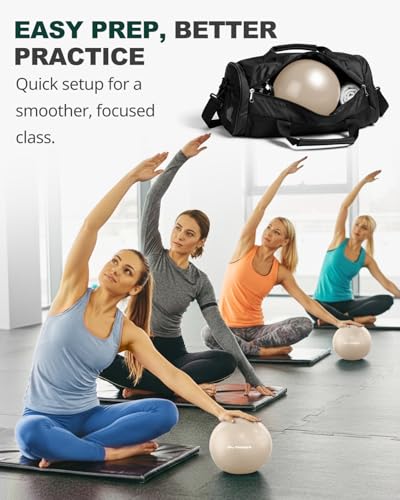 Image of Trideer 9-Inch Pilates Ball, Small Exercise Ball Pilates Equipments for Yoga, Physical Therapy, Pregnancy, Postpartum, Core Training, Balance, Stability and Stretching