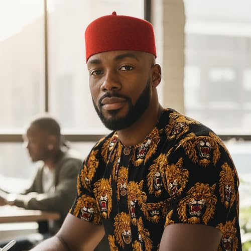 Image of Dupsie's Wool Fez Hat for Men - Soft Felt Igbo Cap | Traditional African Hat for Cultural, Religious & Fashion Wear