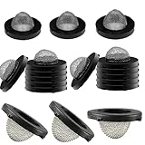 10pcs hose washer with screen, Black Rubber Washers and Stainless Steel Filter,for 3/4 Inch Garden Hose Washing Machine and Water Faucet Repair Kit