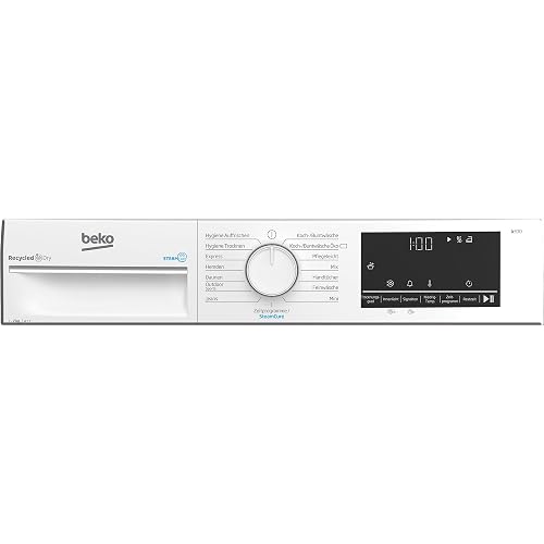Beko B3T41239 Wärmepumpentrockner, 7 kg, Frontlader, 15 Programme, Dampffunktion, schlank (54,3 cm tief), Schontrommel, Weiß