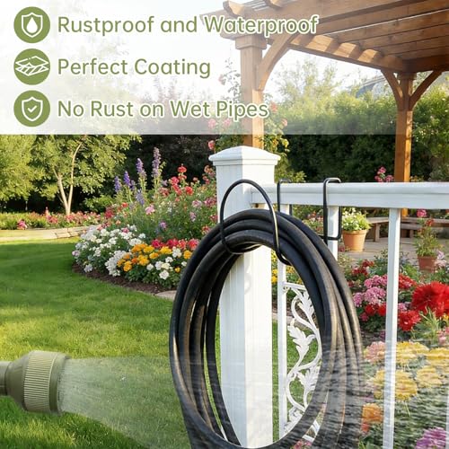 Support de tuyau d'arrosage rétractable et flexible avec fixation murale pour garage