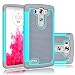 LG G3 Vigor Case, LG G3 Mini Case, Tekcoo(TM) [Tmajor Series] [Turquoise/Grey] Shock Absorbing Hybrid Rubber Plastic Impact Defender Slim Hard Case Cover Shell For LG G3 Vigor,G3 Mini LS885 D725