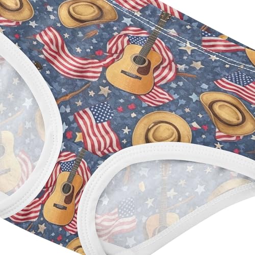 Toddler Underwear Floral 2t Cotton Cute Panties Girl Fun Print Kids Briefs Undies Wooden Guitars USA America4