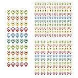 Sinbana 12 Sheet Color-Coded Turret Stickers, Waterproof Range Hunting Label with 10-500 Yard Markers Outdoor Sports Precision Adjustment Tags for Most Scope Caps