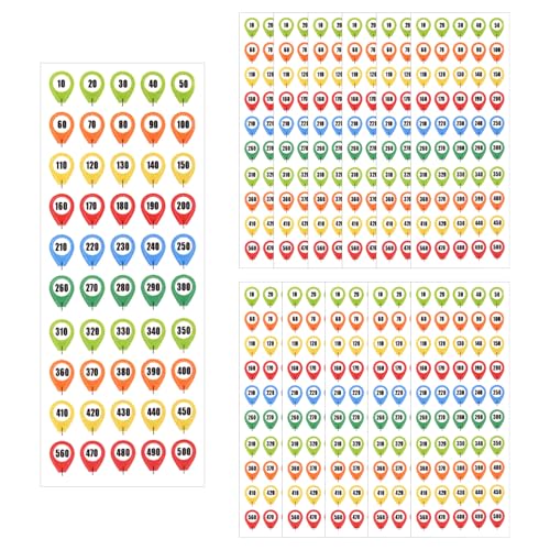 Sinbana 12 Sheet Color-Coded Turret Stickers, Waterproof Range Hunting Label