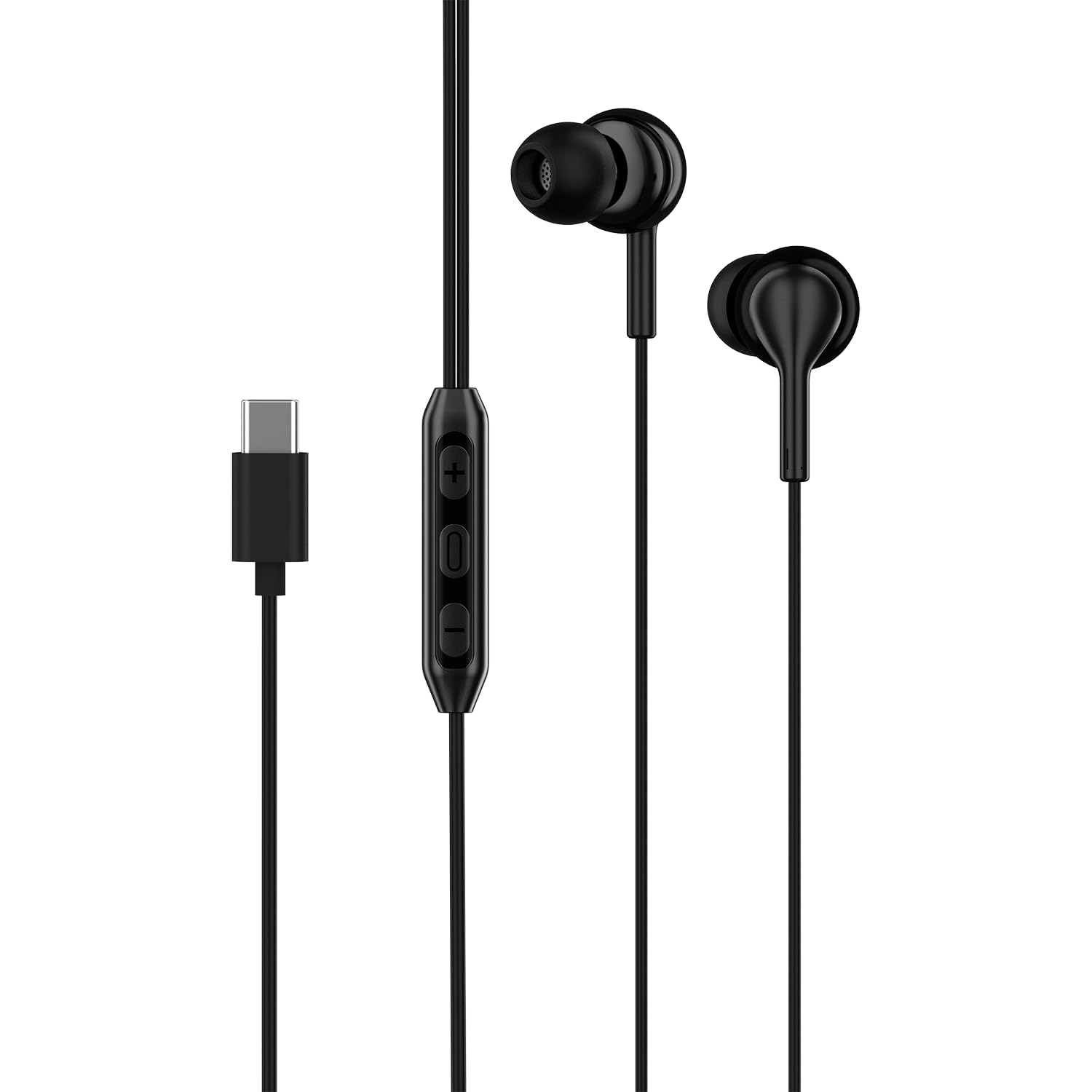 Susnwere 100 C Type-C in-Ear Wired Earphones with Compatible with Xiaomi, Redmi Mic, Smart Buttons for Calls and Music, Noise-Isolating Design, Black Replacement Warranty-image-21